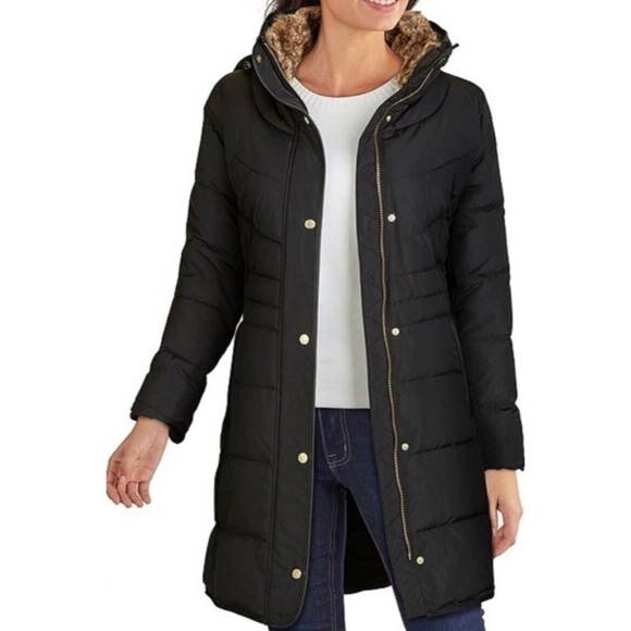 COLE HAAN Signature Black Puffer Coat - Picture 1 of 6